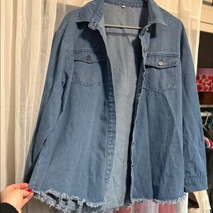 Women's Blue Denim Shirt XL